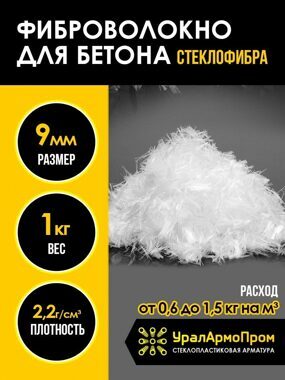 Стеклянная фибра 9 мм от производителя.