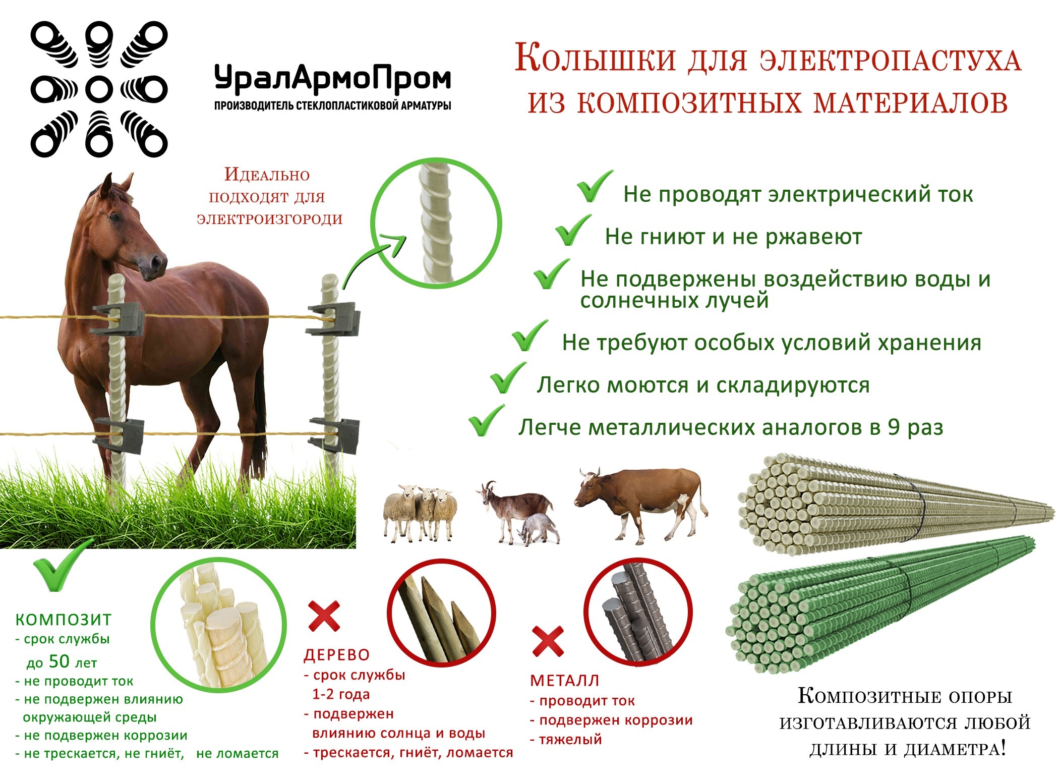 Колышки и опоры 10мм